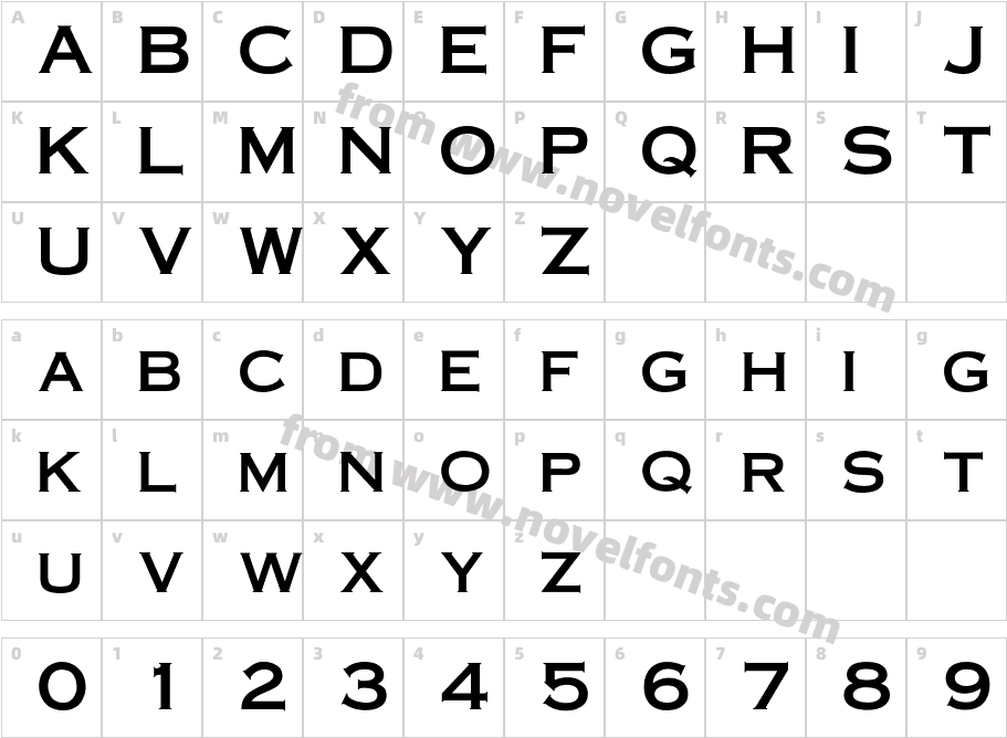 OPTICopperplateCharacter Map