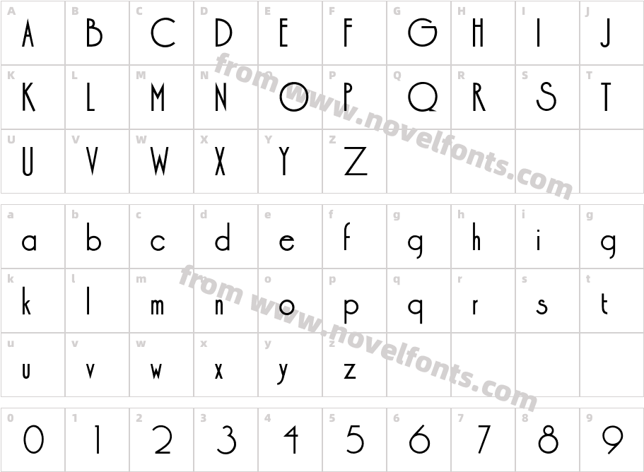 OPTIDesign-MediumCharacter Map