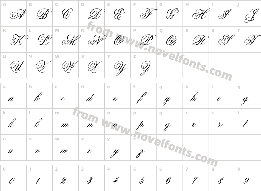 OPTIFlemish-ScriptCharacter Map