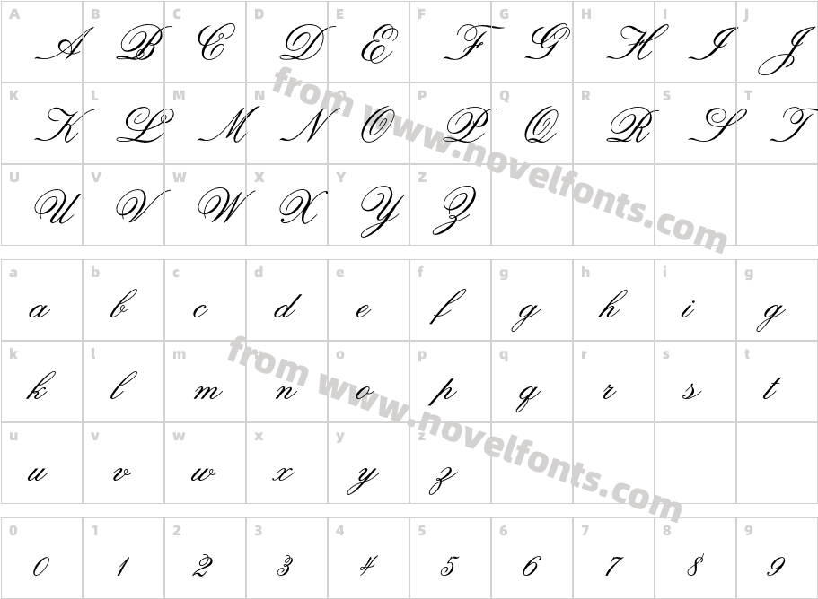 OPTIOldFashioned-ScriptCharacter Map