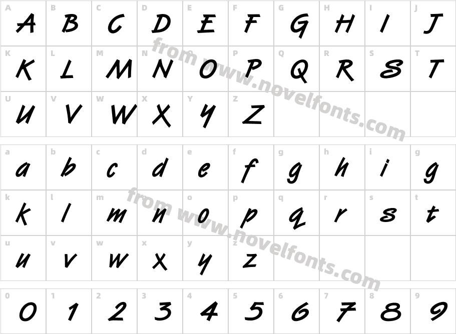 OPTIVanilla-BoldCharacter Map