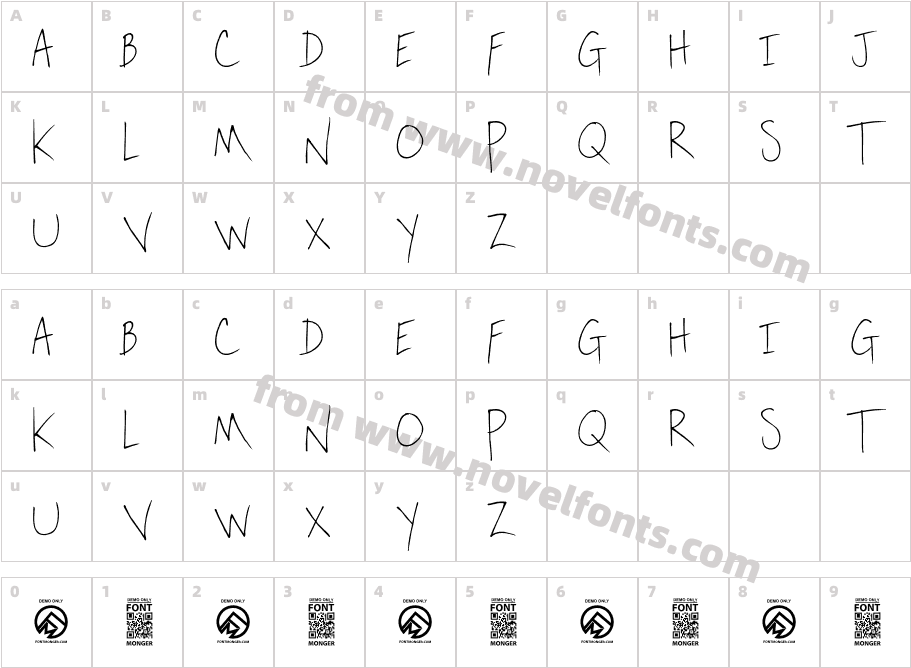 OakLawn-RegularCharacter Map