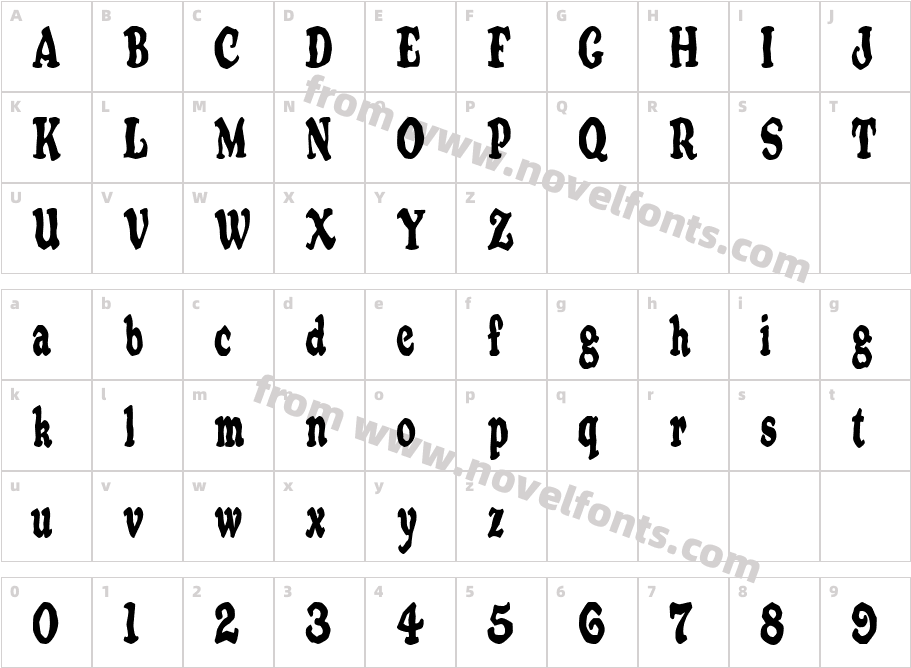 OatmealCondensedRegularSWFTECharacter Map