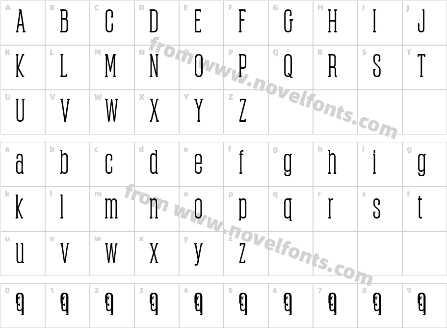 ObcecadaSerif-BoldCharacter Map