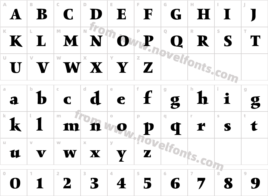 ObeliskITC-BoldCharacter Map