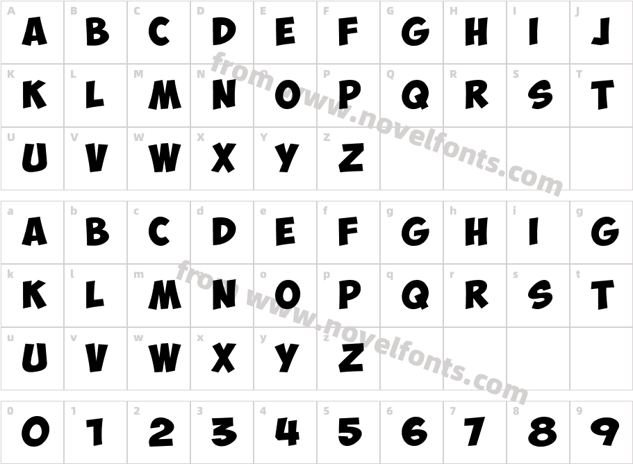 ObelixPro BoldCharacter Map