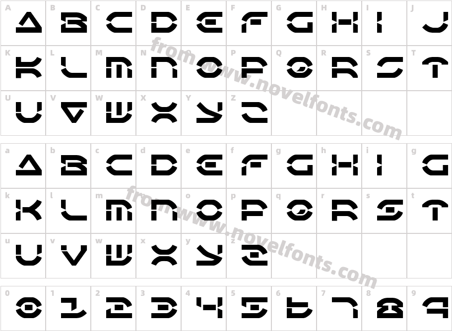 Oberon DeuxCharacter Map