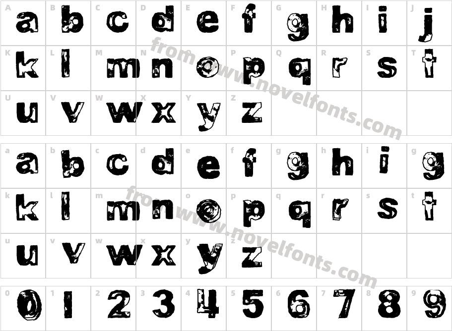 DJB BAD STAMP JOB 2Character Map