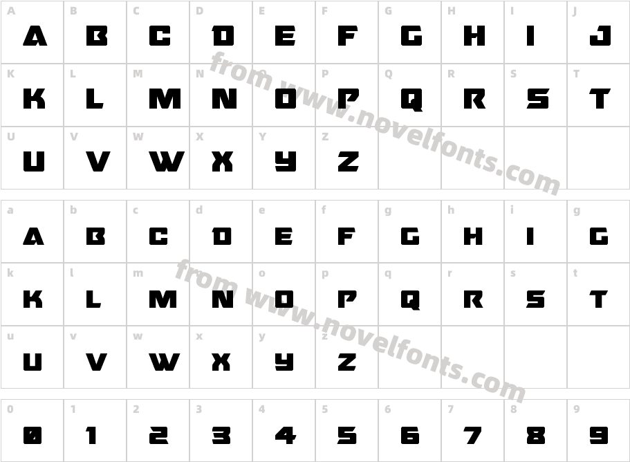 Oceanic Drift BoldCharacter Map