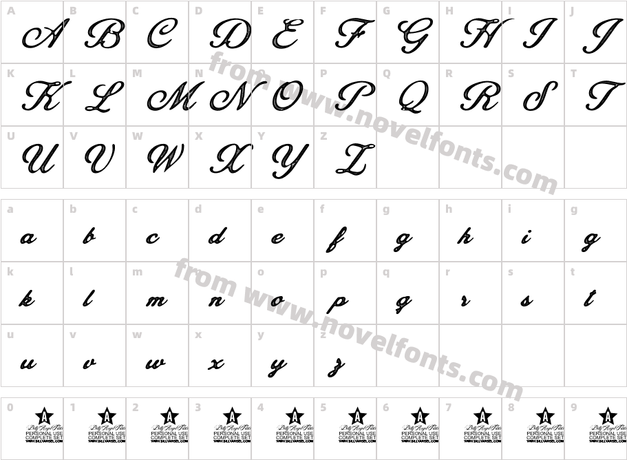 Octagon Personal Use RegularCharacter Map