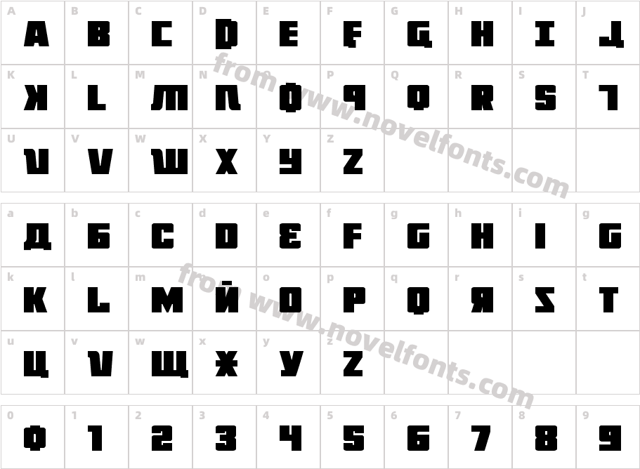 October Guard ExpandedCharacter Map