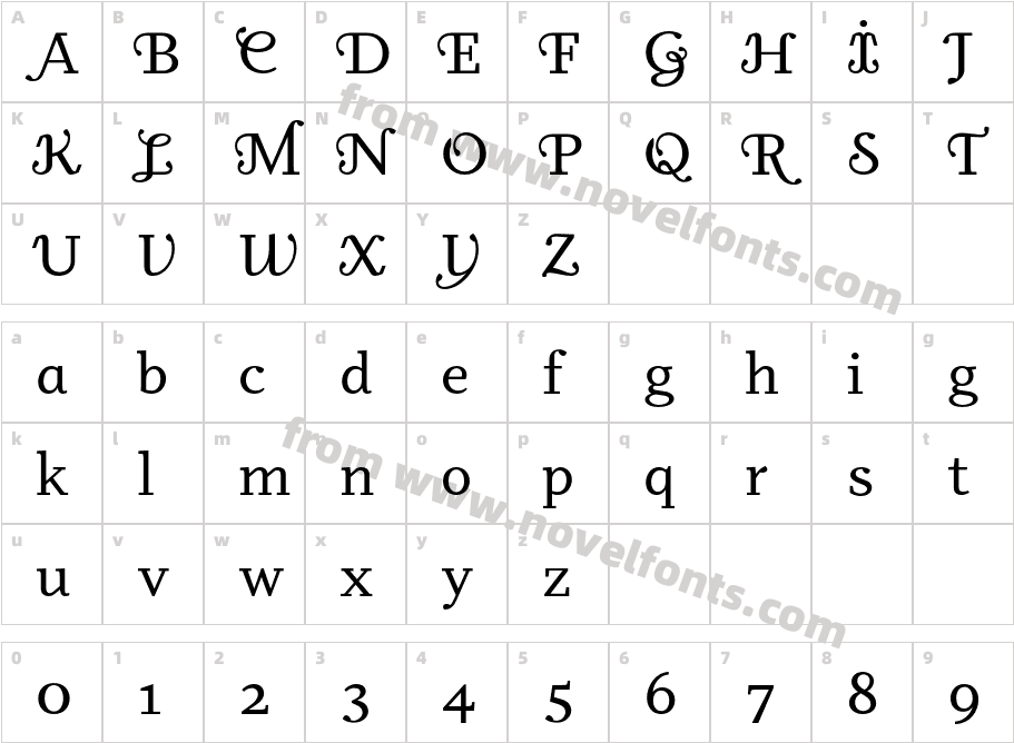 Odile-InitialsCharacter Map