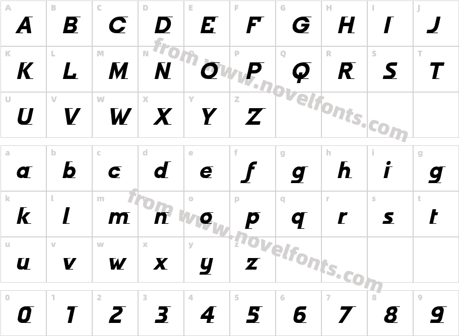 OdysseeITC-BoldItalicCharacter Map