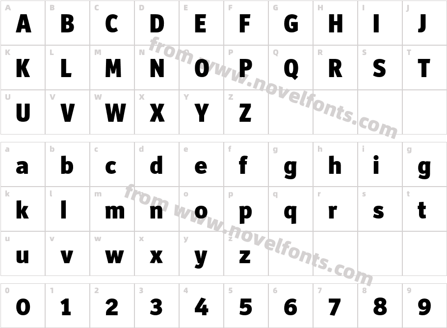 OfficinaDisplayITCStd-BlackCharacter Map