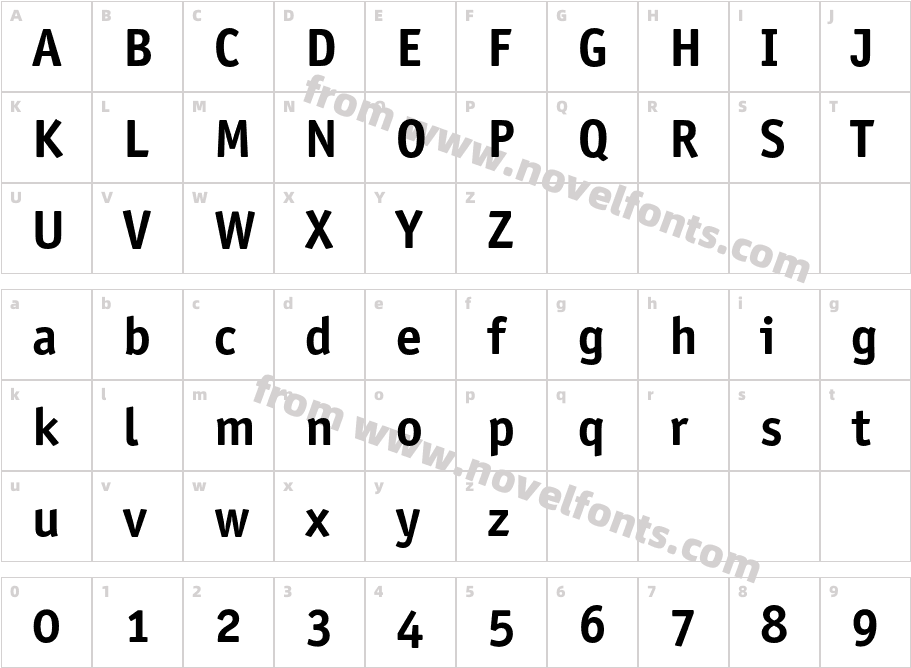 OfficinaSanITC-BoldOSCharacter Map