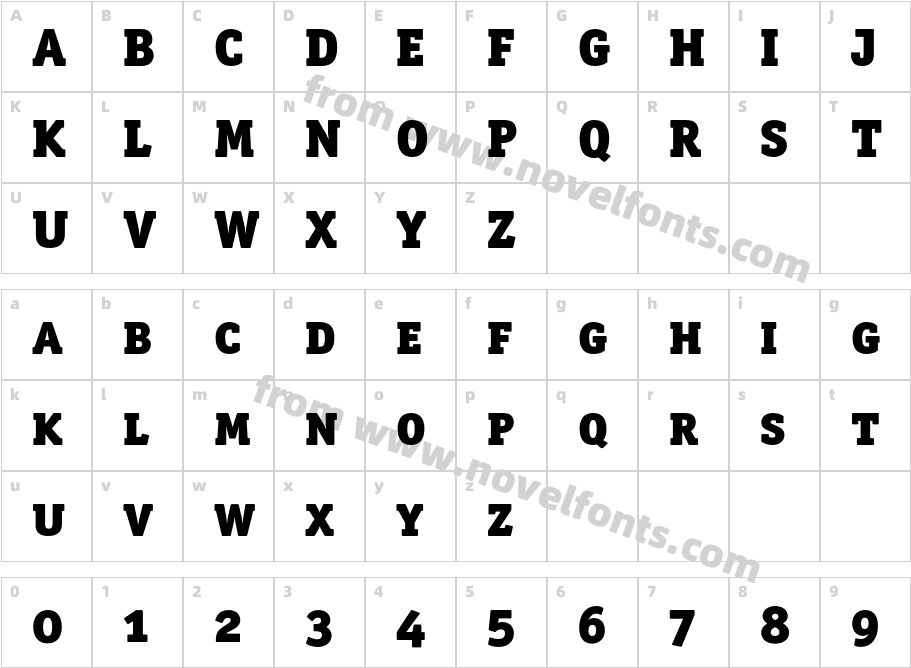 OfficinaSerITC-BlackSCCharacter Map