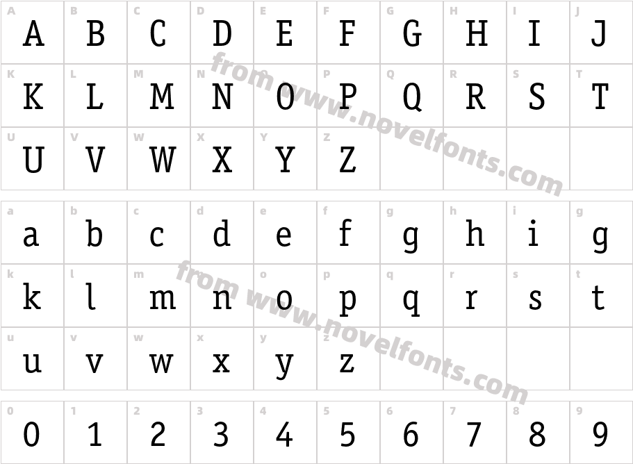 OfficinaSerifStd-BookCharacter Map