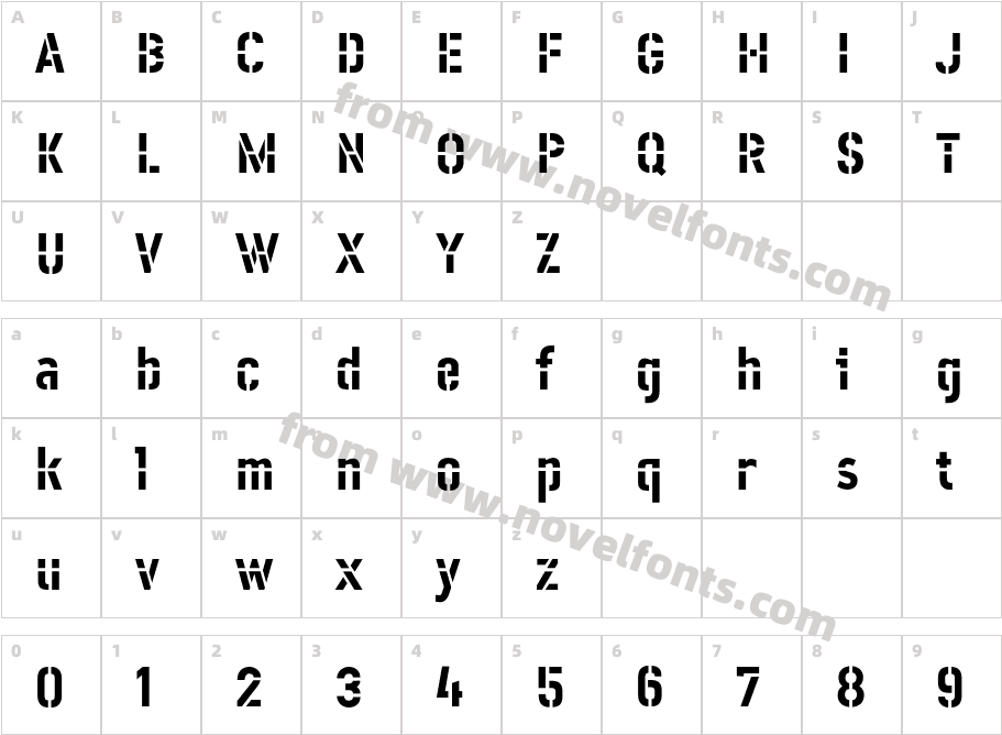 Offline-BoldCharacter Map