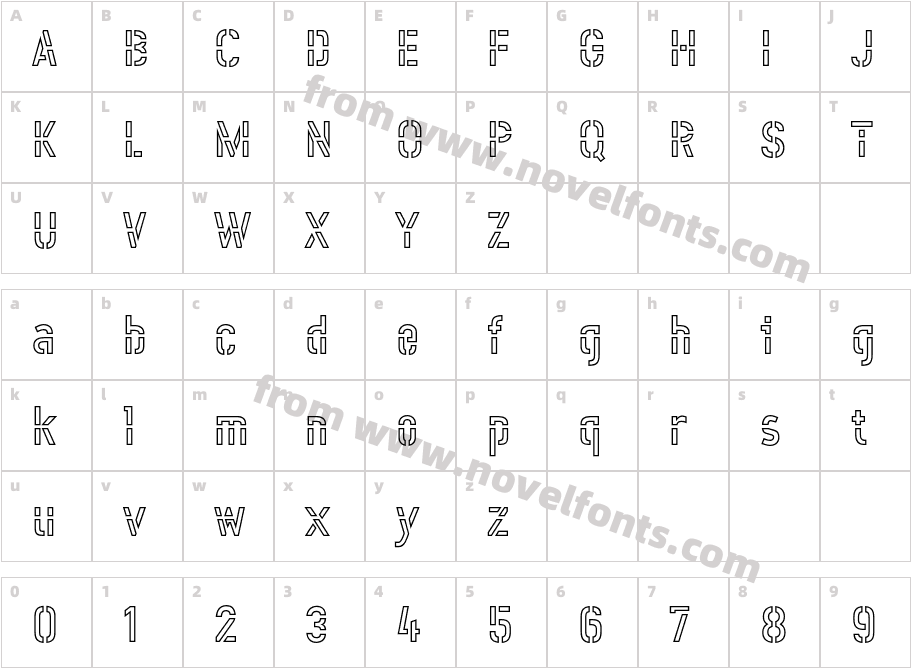 Offline-OutlineCharacter Map