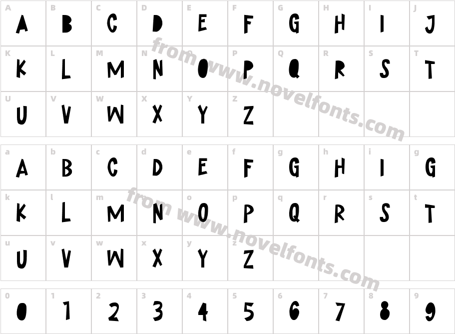 OhsomCutRegularCharacter Map