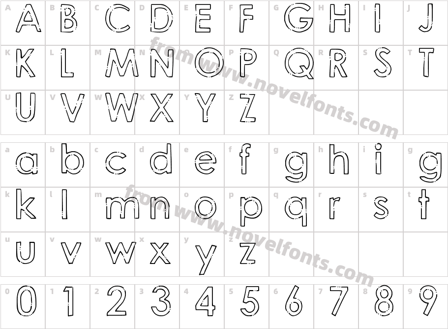 DJB Hand Penned FontCharacter Map