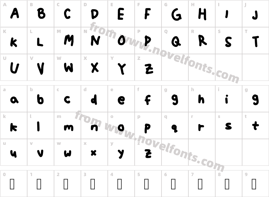 Olaf RegularCharacter Map