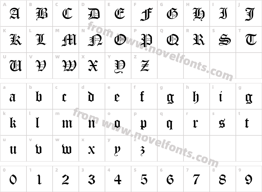 Old English Text MTCharacter Map