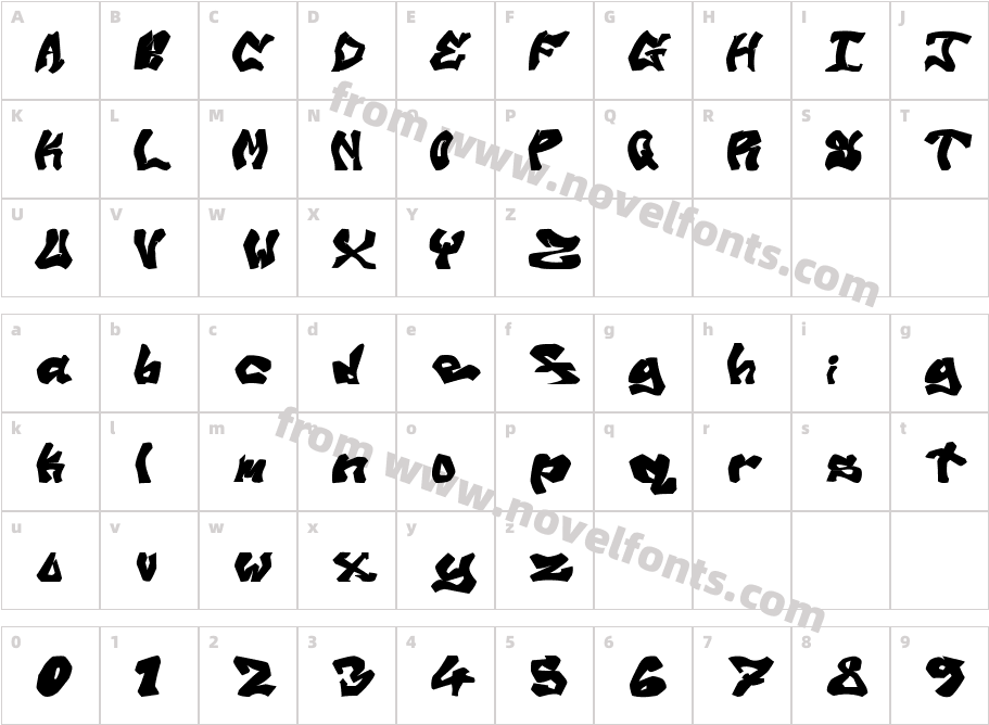 Old Skool GraffCharacter Map