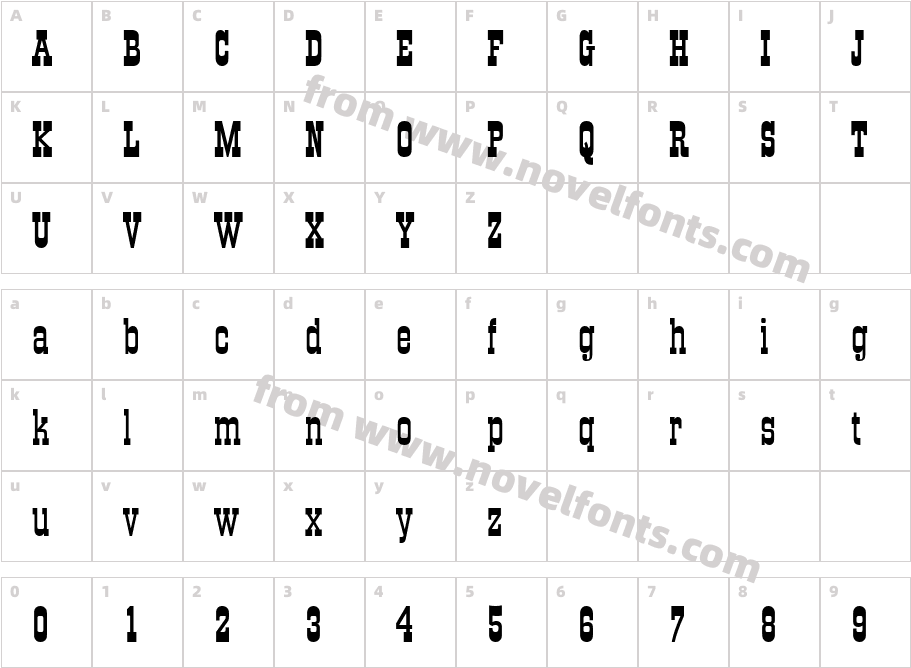 Old Town NormalCharacter Map