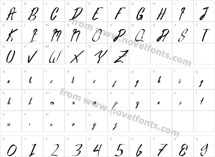 Oldwin ScriptCharacter Map