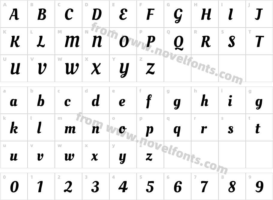 OleoScript-RegularCharacter Map