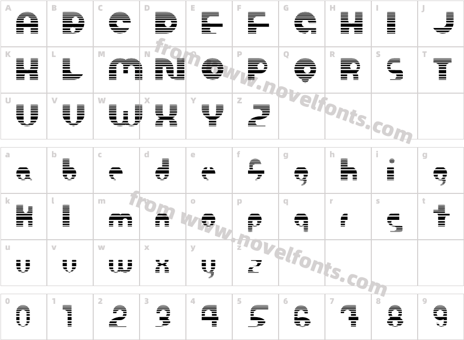 Ombre-SemiBoldCharacter Map