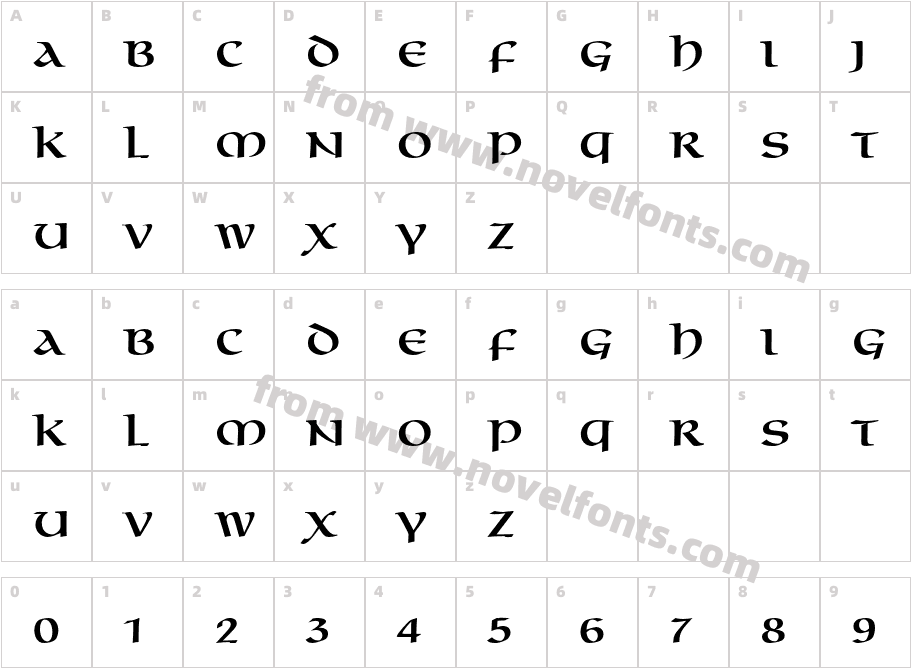 OmniaLTStdCharacter Map