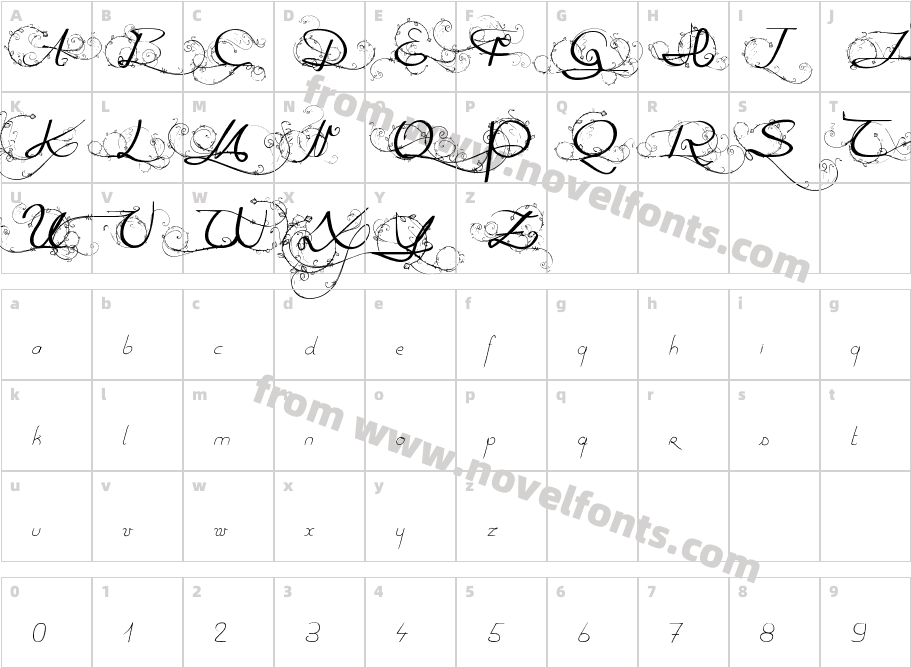 One Day After Rain1Character Map