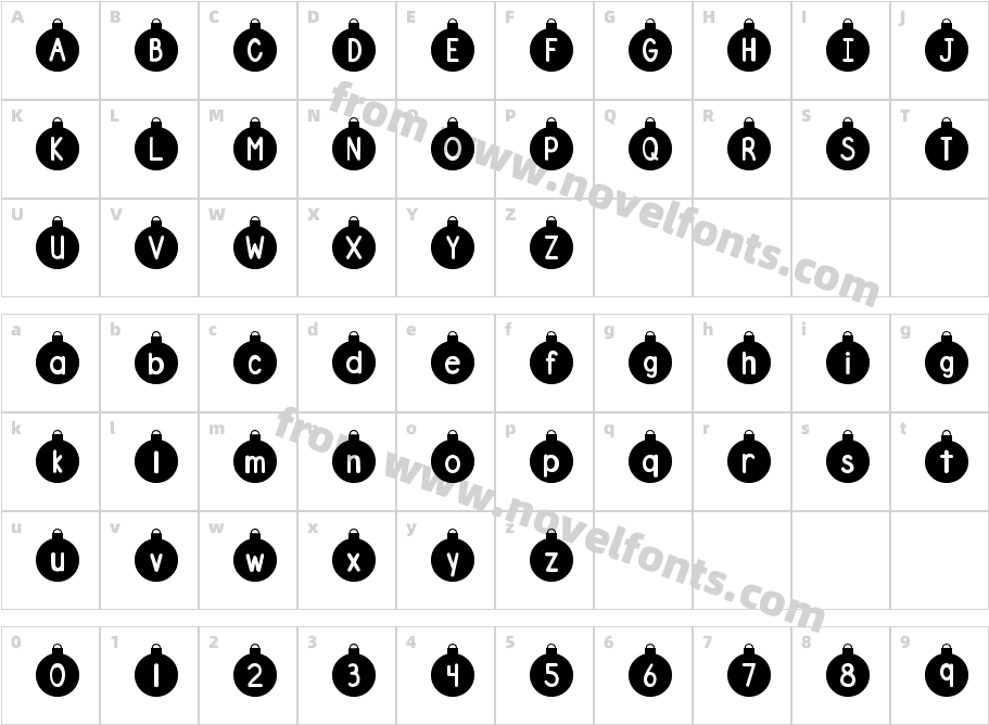 DJB OrnamentalCharacter Map