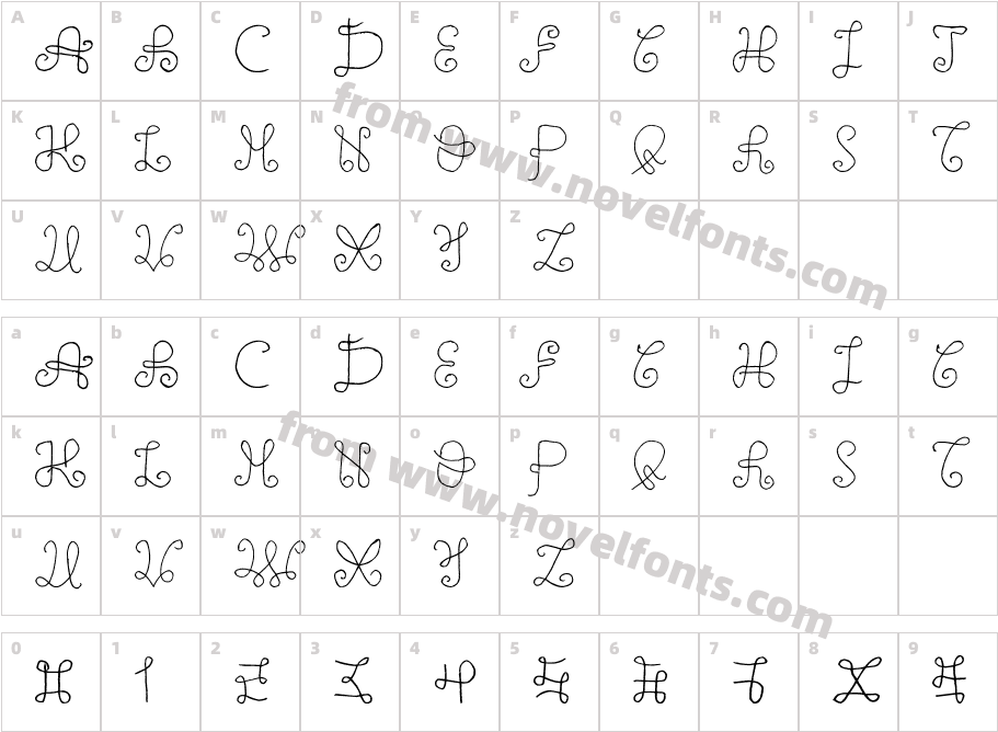 One Wild LineCharacter Map