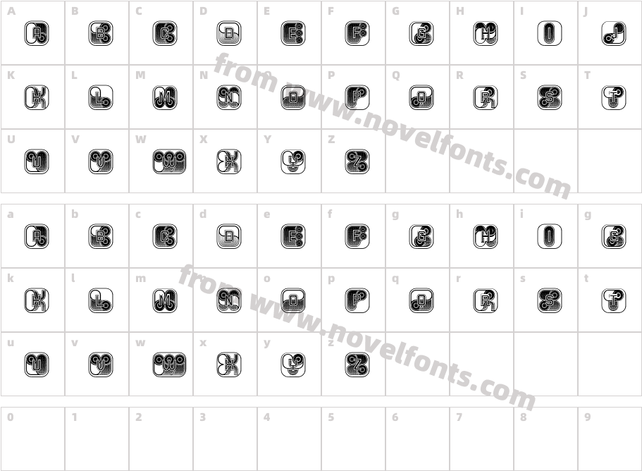 Onza RegularCharacter Map