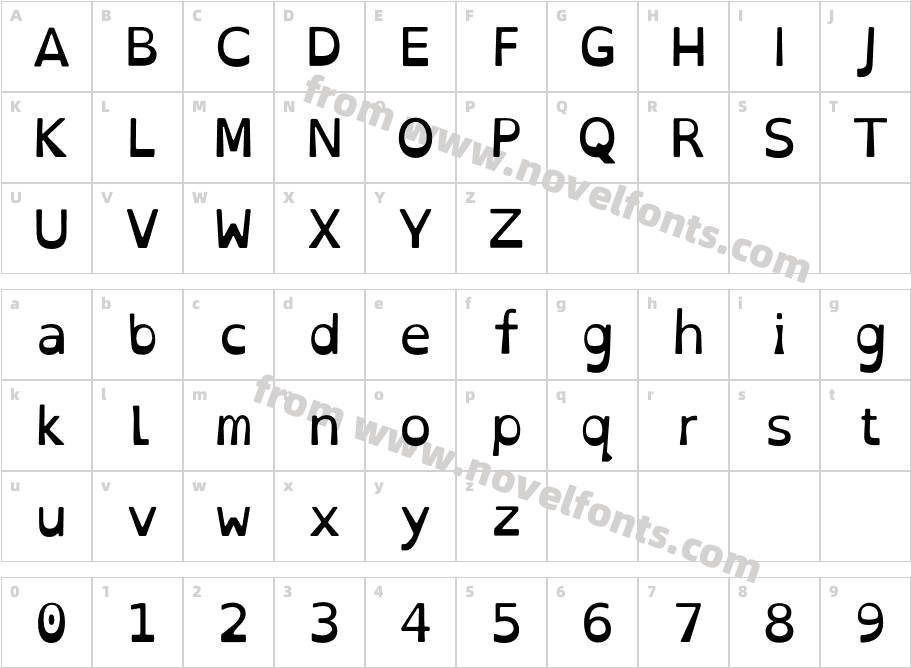 OpenDyslexicMono-RegularCharacter Map