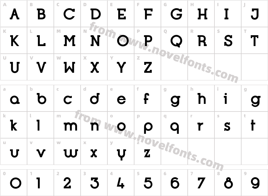 Opificio Serif BoldCharacter Map