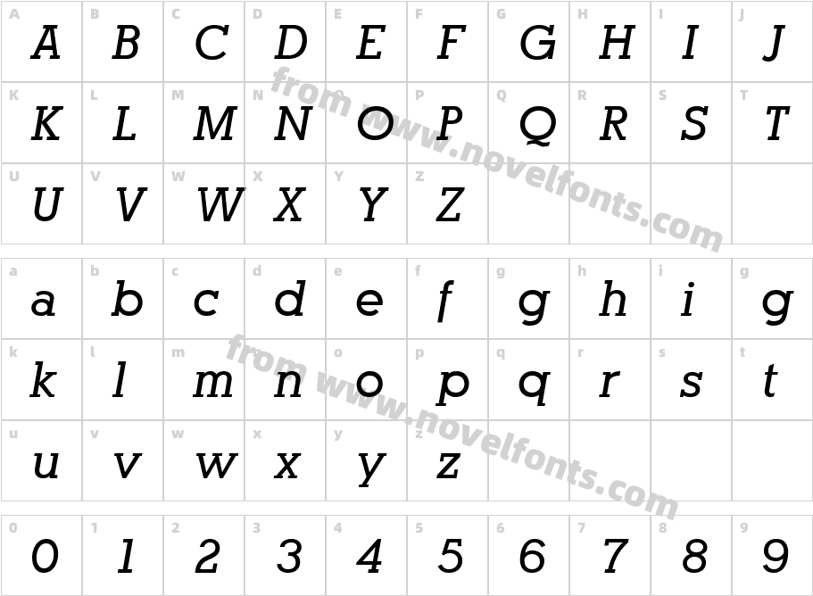 Optasia SSi Bold ItalicCharacter Map