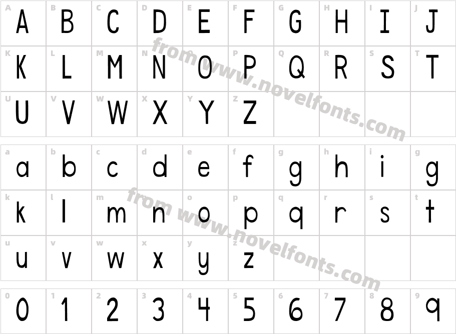 DJB Speak SoftlyCharacter Map