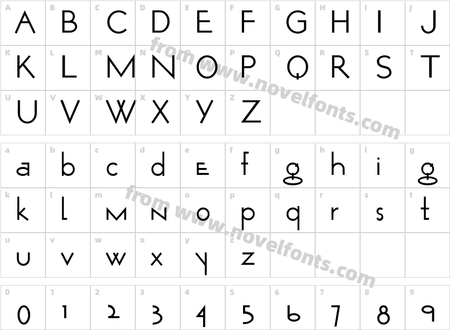 Opticon  One1Character Map