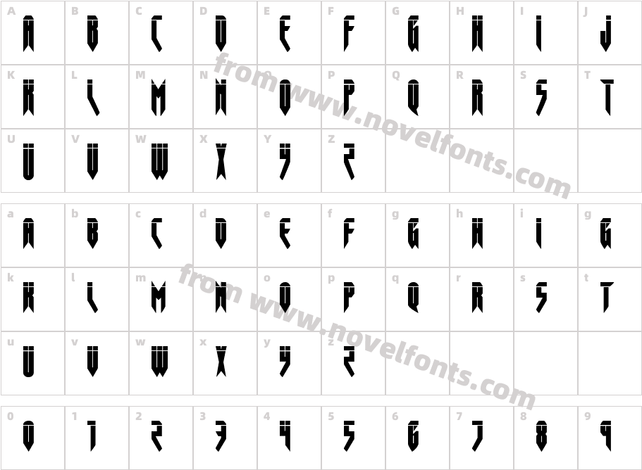 Opus MagnusLaser CondensedCharacter Map