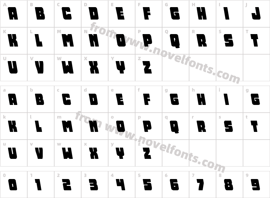 Opus Mundi LeftalicCharacter Map