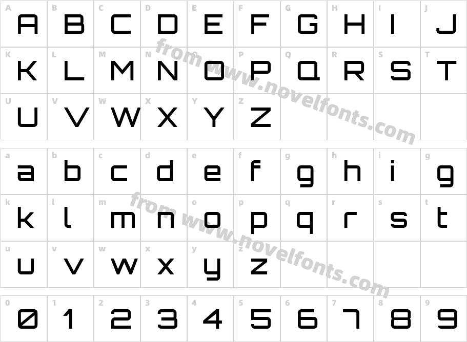 Orbitron MediumCharacter Map