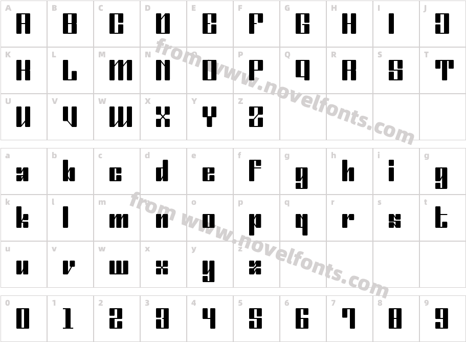 Ordinatum BoldCharacter Map