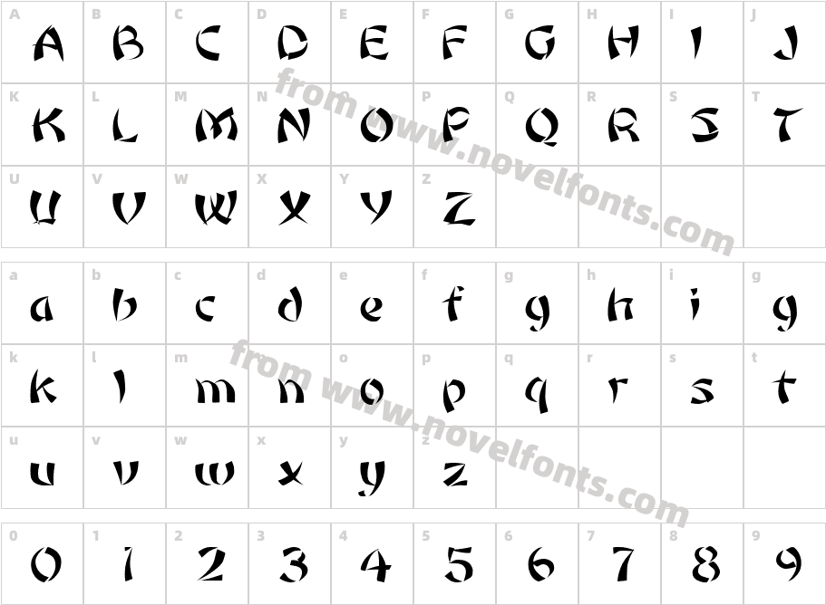 Orient1-Extended  NormalCharacter Map