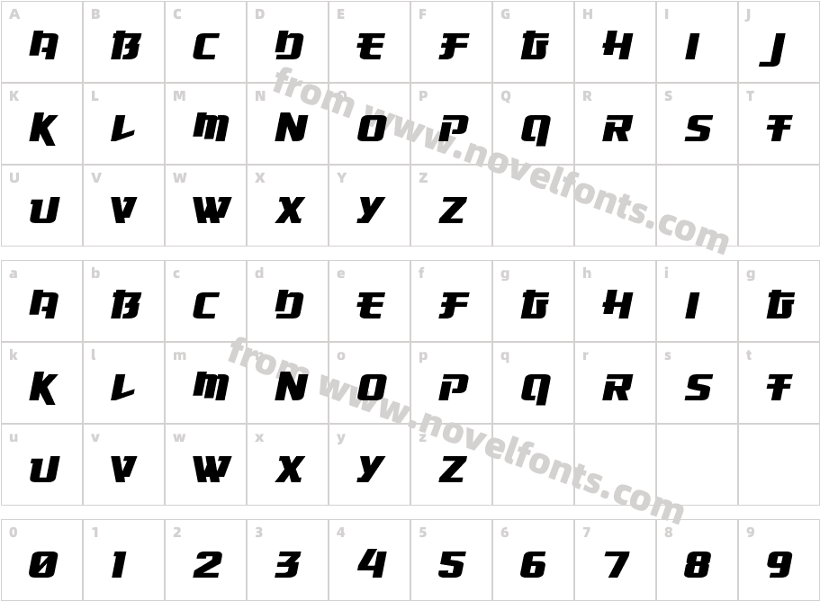 Osaka-Sans SerifCharacter Map