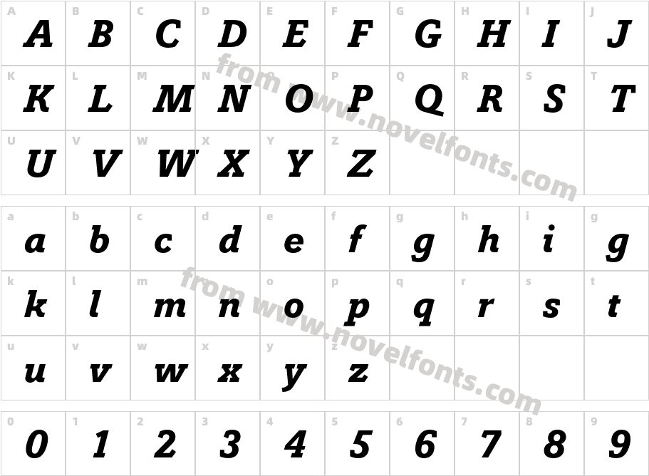 OsirisBQ-MediumItalicCharacter Map