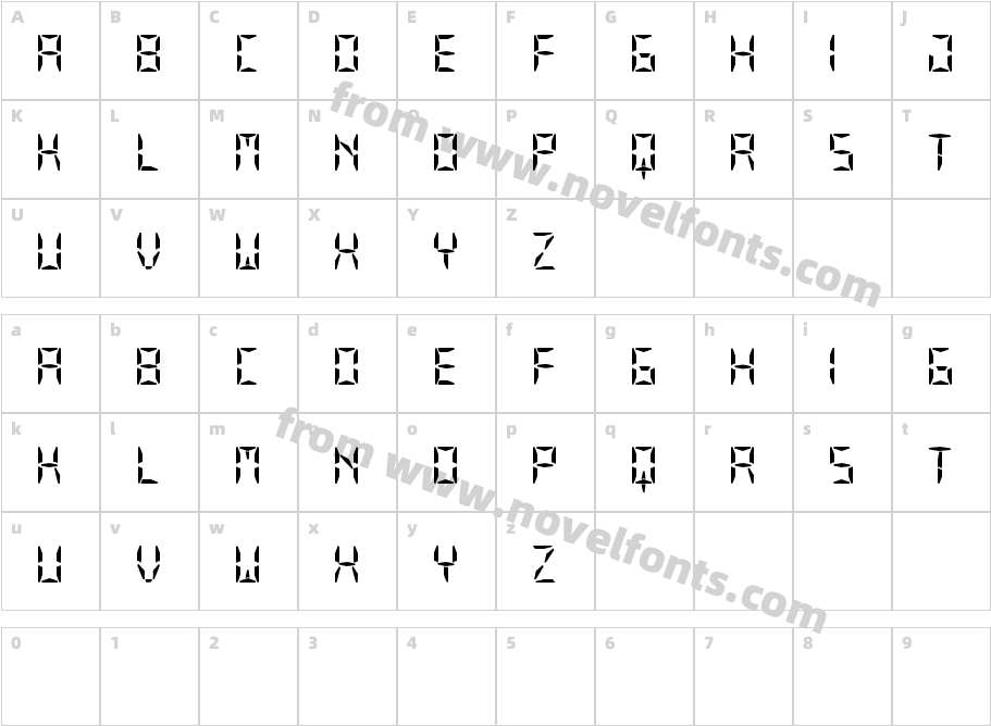 Our Display StCharacter Map